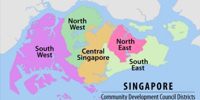 Harta regiunea Singapore