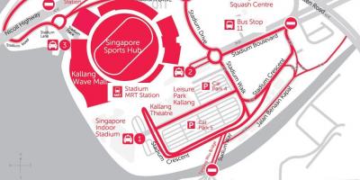 Harta Singapore sports hub
