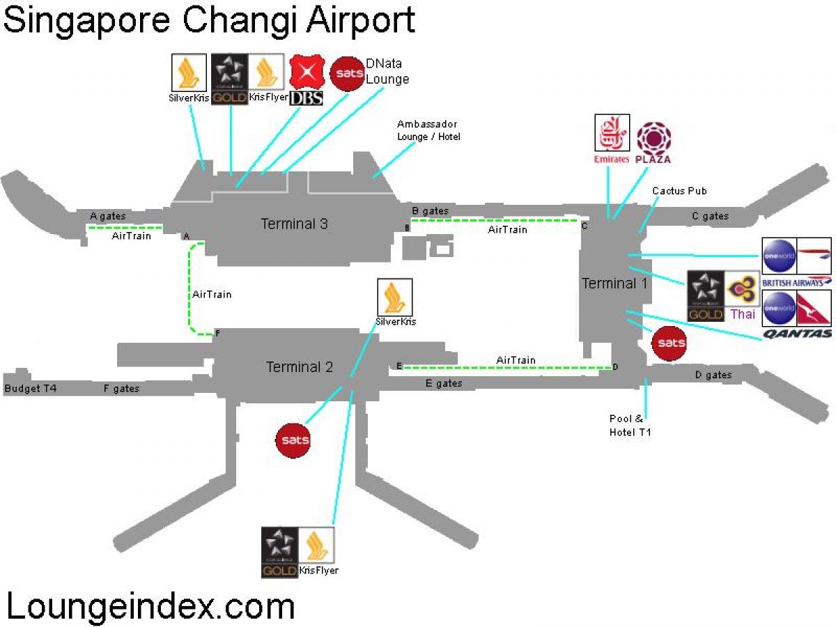 harta de aeroportul Singapore