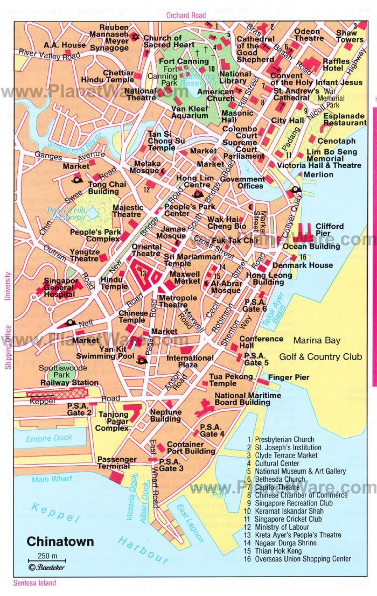 chinatown, Singapore arată hartă