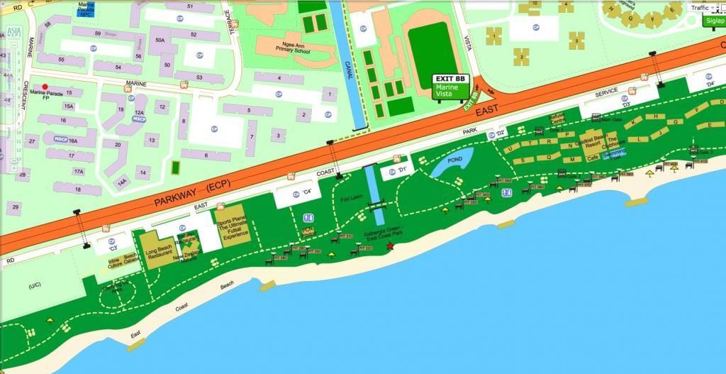 harta de est costa park