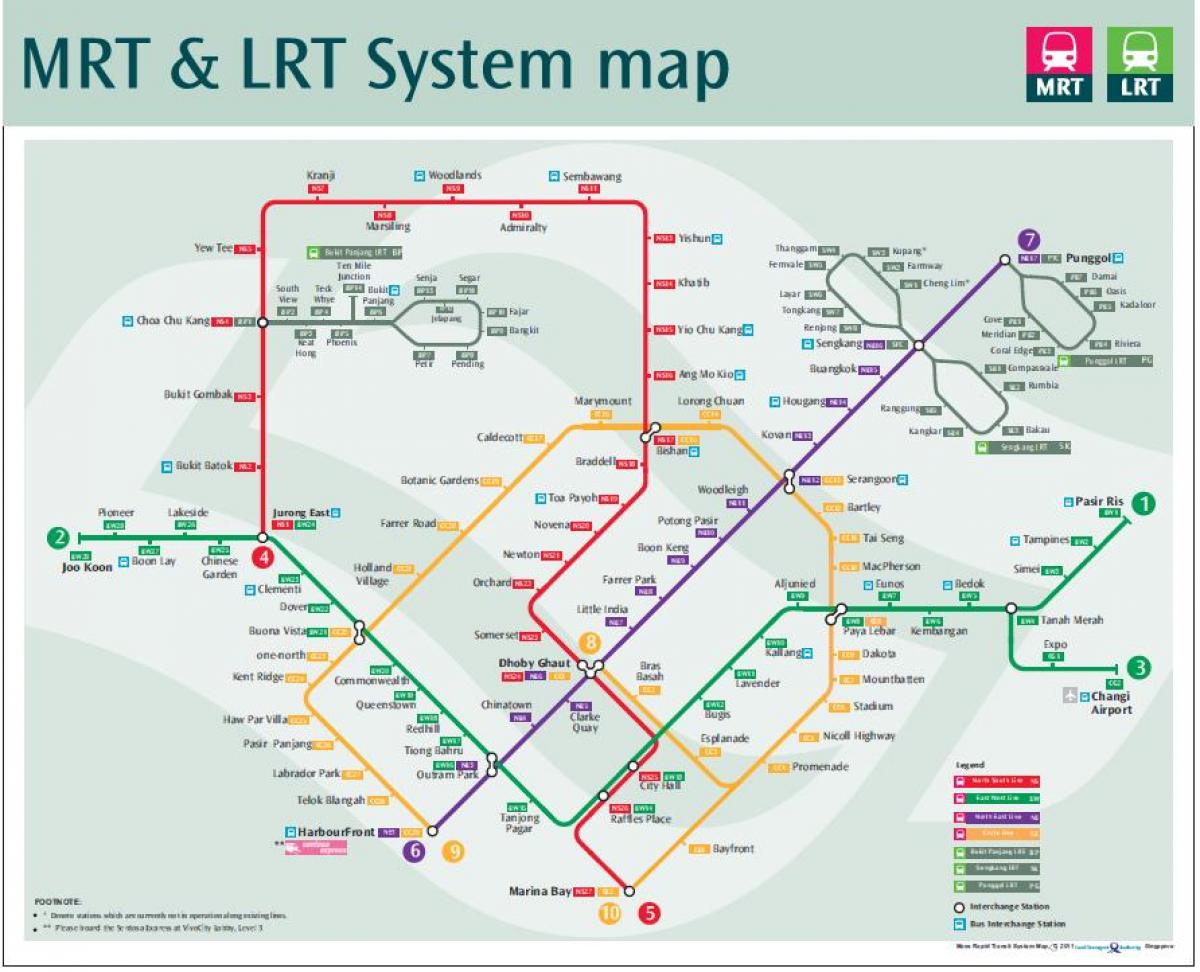 lrt harta traseu Singapore