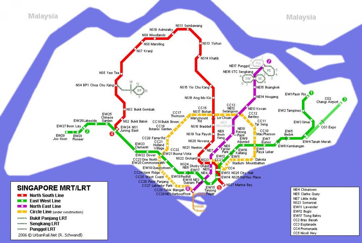 Singapore mrt hartă