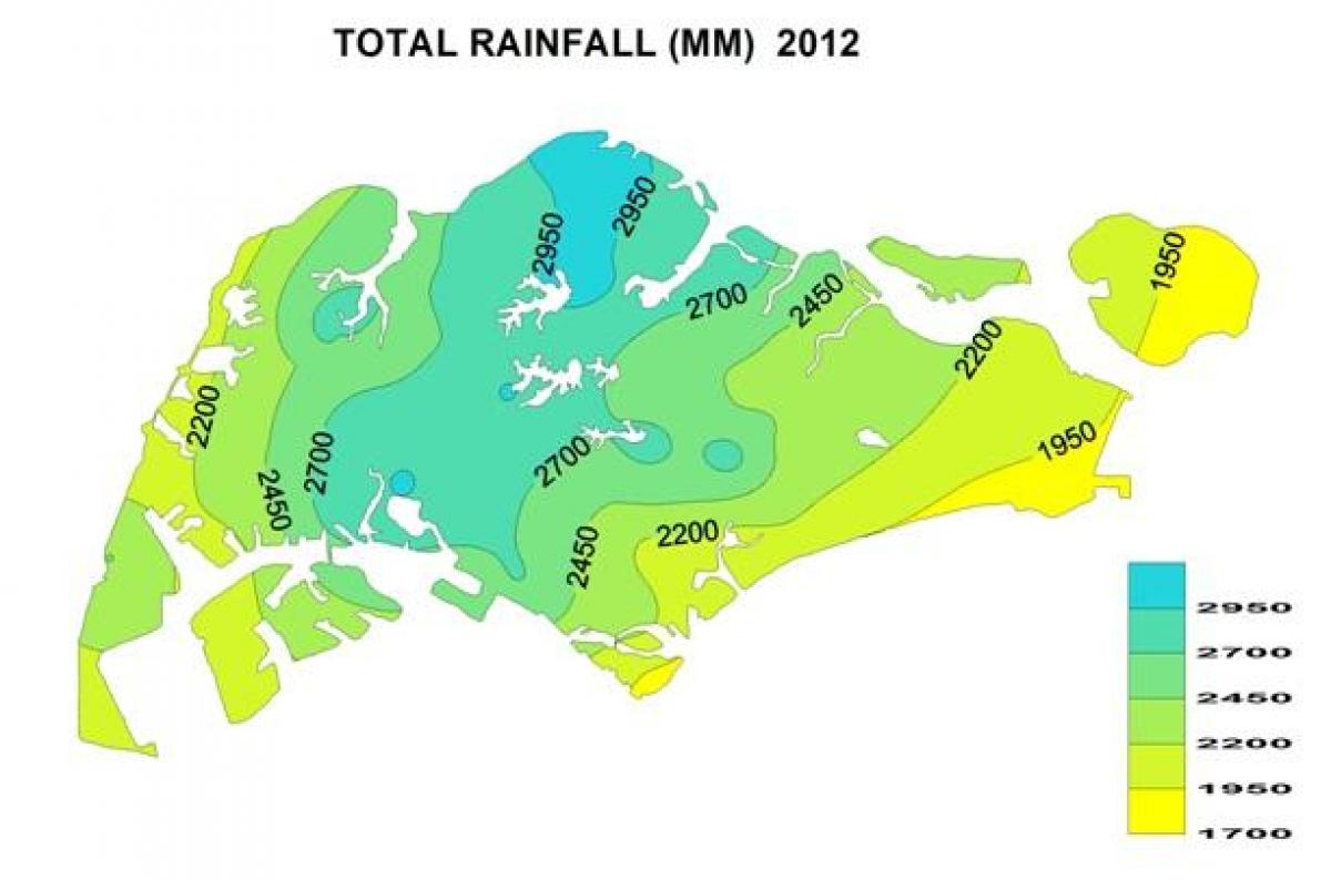 Singapore ploaie hartă