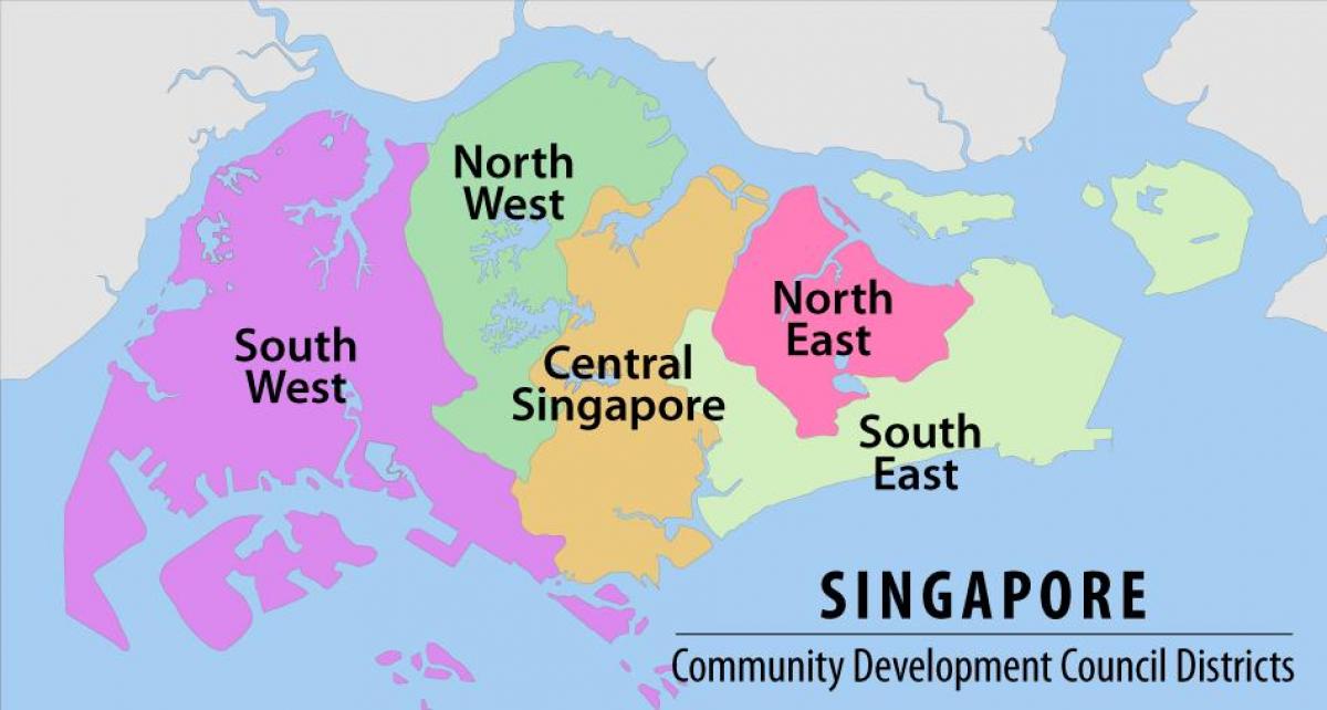 harta regiunea Singapore