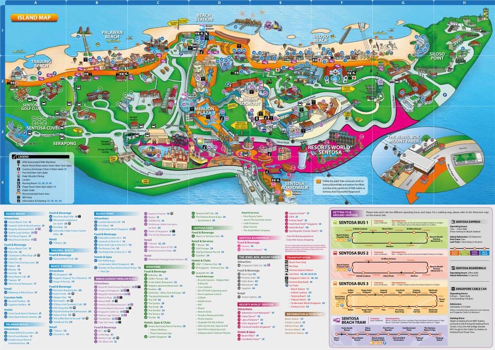 sentosa harta atractii