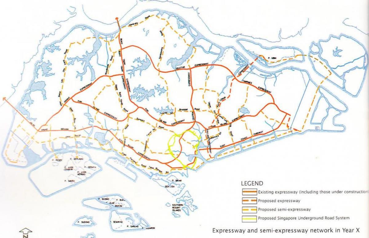 Singapore highway hartă