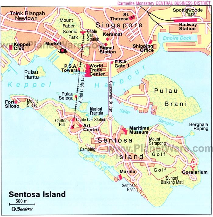 harta de atracții Singapore
