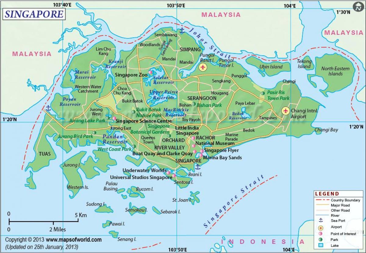 Singapore localizare pe harta