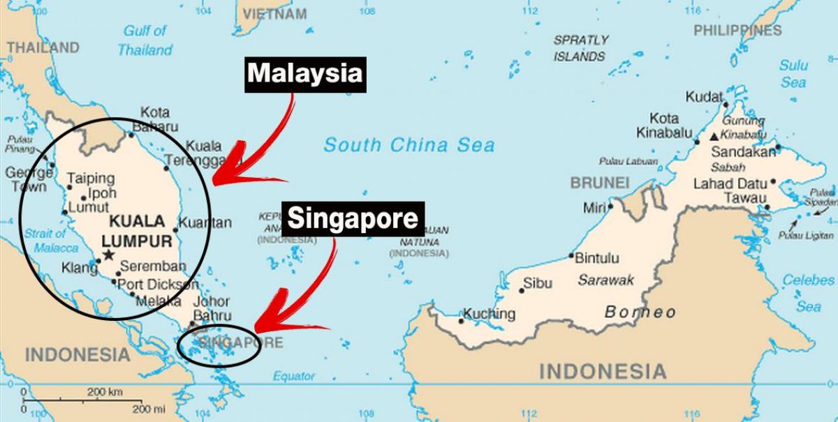 Singapore hartă a lumii