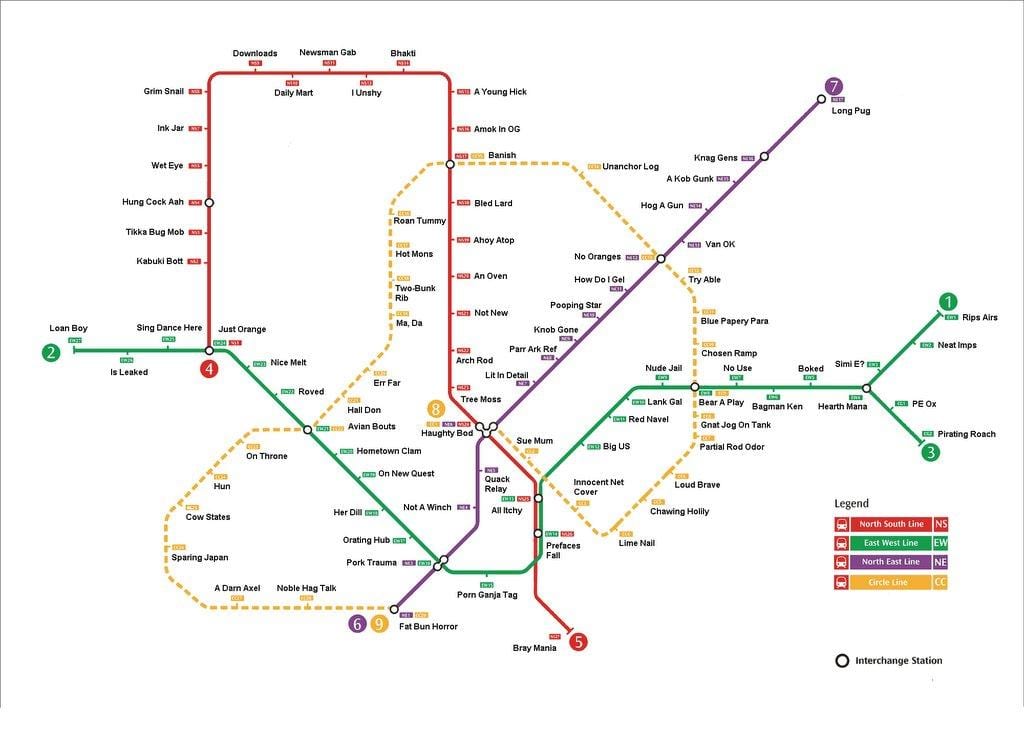 Singapore mrt hartă