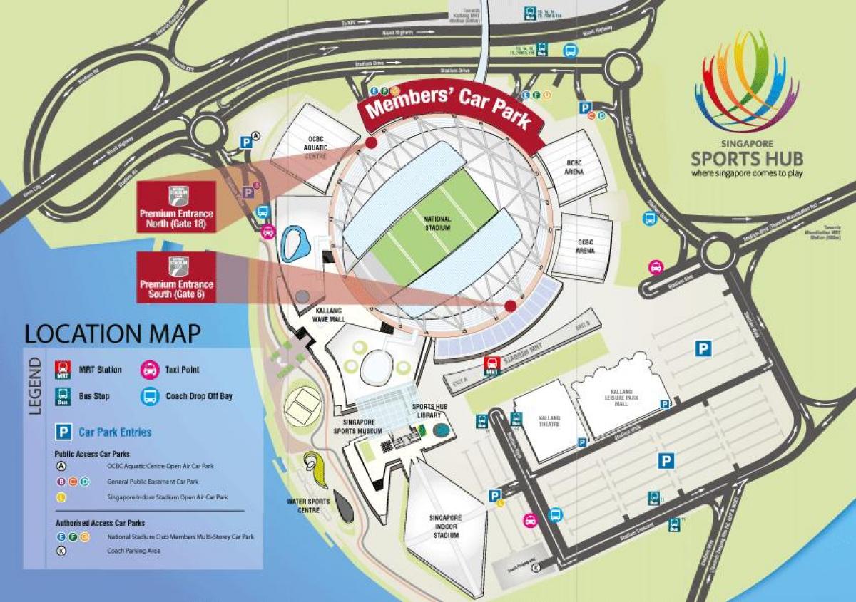 stadionul Singapore mrt hartă