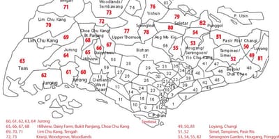 Singapore cod postal hartă