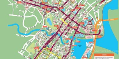 Singapore puncte turistice hartă