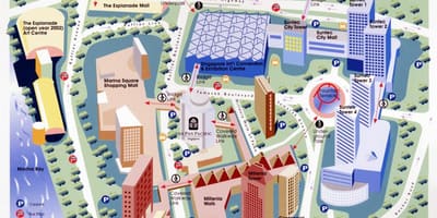 Districtul Central De Afaceri Din Singapore Arată Hartă