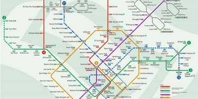 Harta Singapore de cale ferată