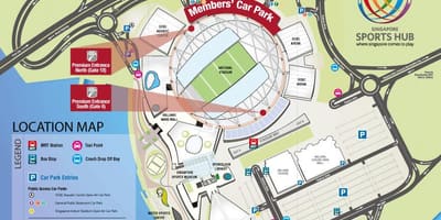 Stadionul Singapore mrt hartă
