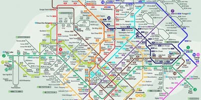 Harta de transport Singapore